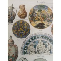 Historia ceramiki . Grafika encyklopedyczna. Chromolitografia. Niemcy.